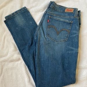 Levi’s super low cut acid wash skinny jeans